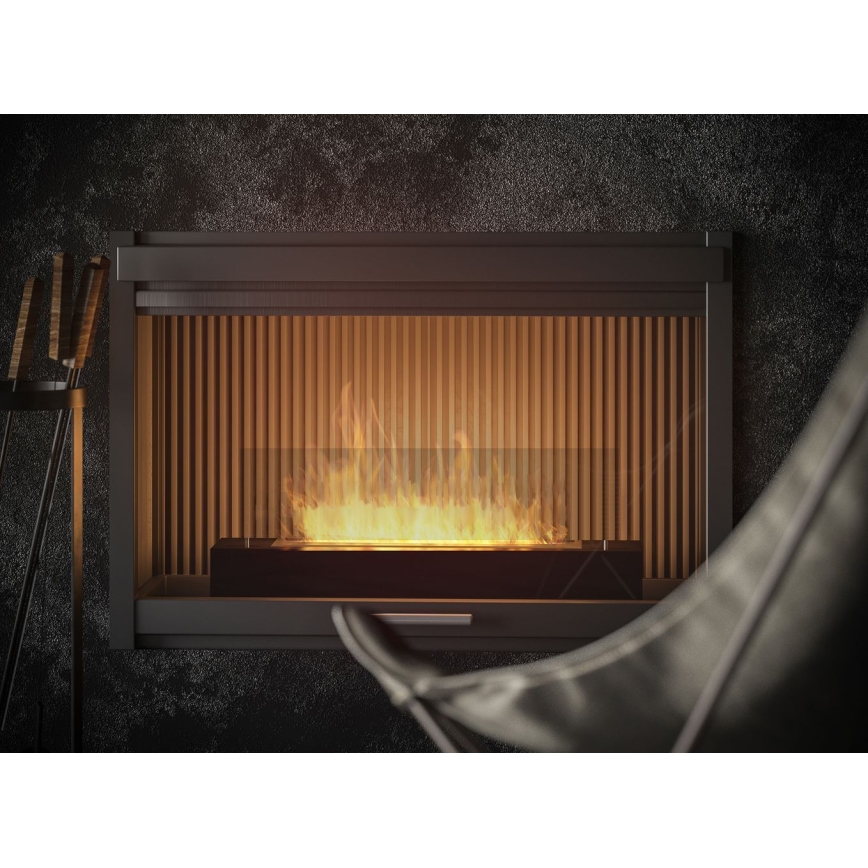InFire - Chimenea BIO 8x60 cm 3kW negro