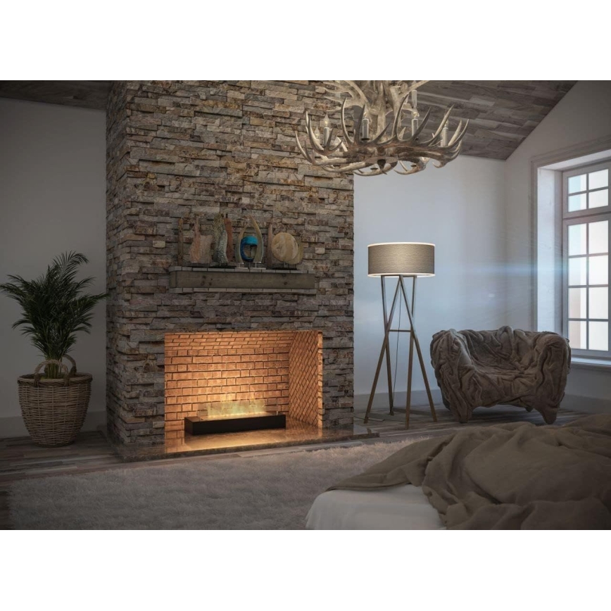 InFire - Chimenea BIO 8x60 cm 3kW negro