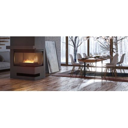 InFire - Chimenea BIO 8x60 cm 3kW negro