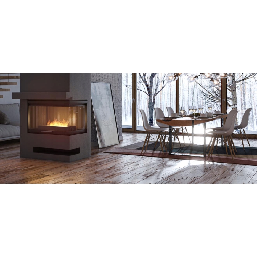 InFire - Chimenea BIO 8x60 cm 3kW negro