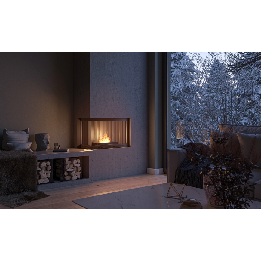 InFire - Chimenea BIO 8x60 cm 3kW negro