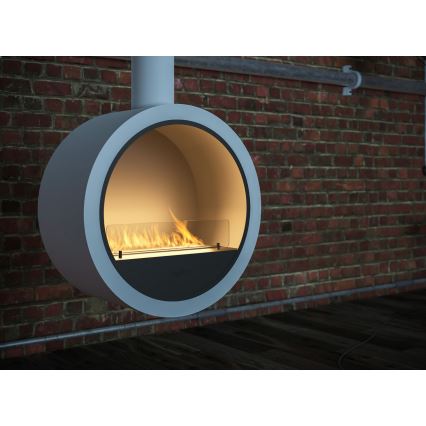 InFire - Chimenea BIO colgante d. 70 cm 3kW blanco