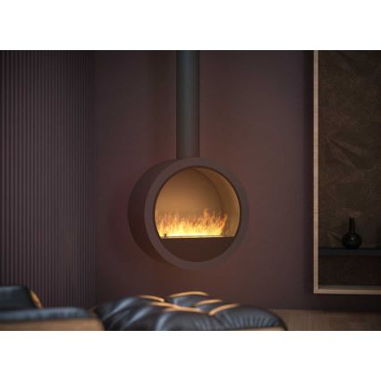 InFire - Chimenea BIO colgante d. 70 cm 3kW negro