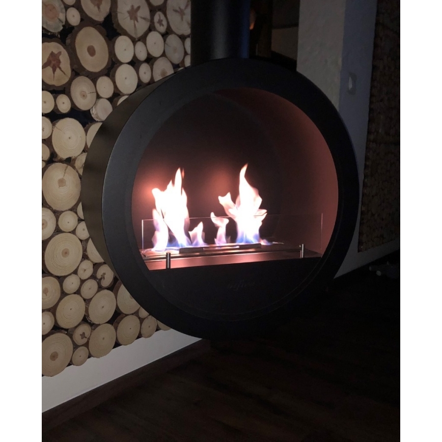 InFire - Chimenea BIO colgante d. 70 cm 3kW negro