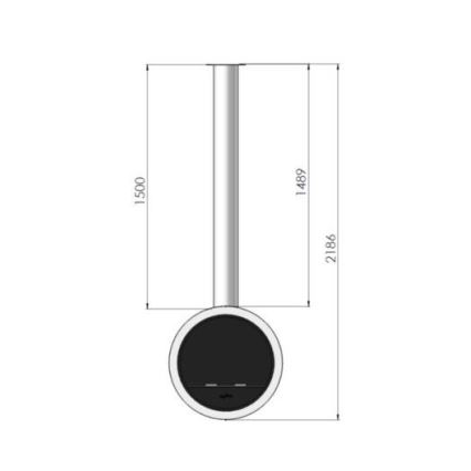 InFire - Chimenea BIO colgante d. 70 cm 3kW negro