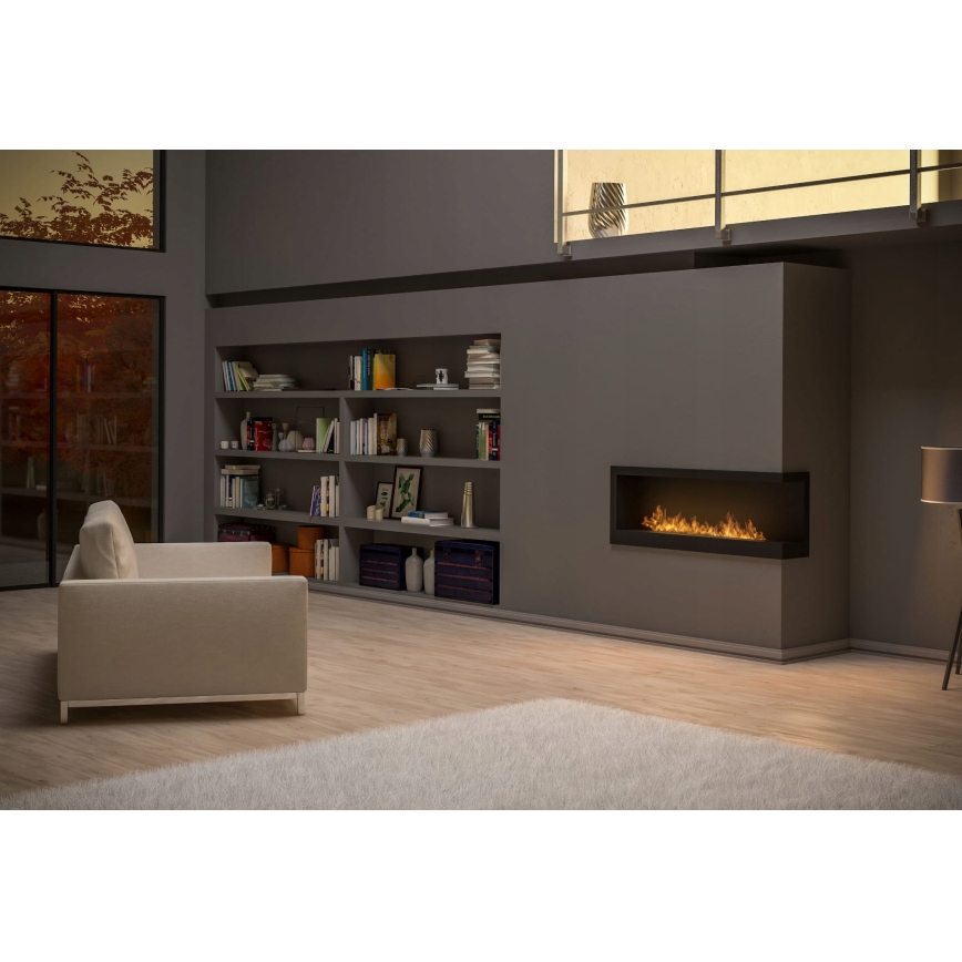 InFire - Chimenea BIO de esquina 45x120 cm 3kW negro