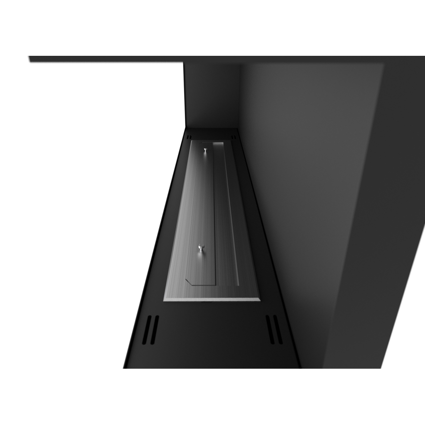 InFire - Chimenea BIO de esquina 45x120 cm 3kW negro
