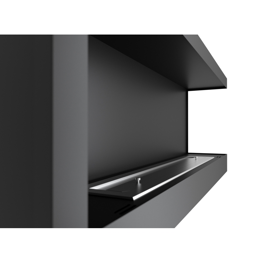 InFire - Chimenea BIO de esquina 45x120 cm 3kW negro