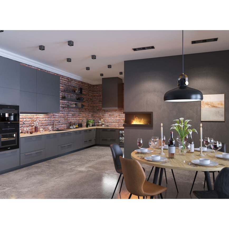 InFire - Chimenea BIO de esquina 45x90 cm 3kW negro