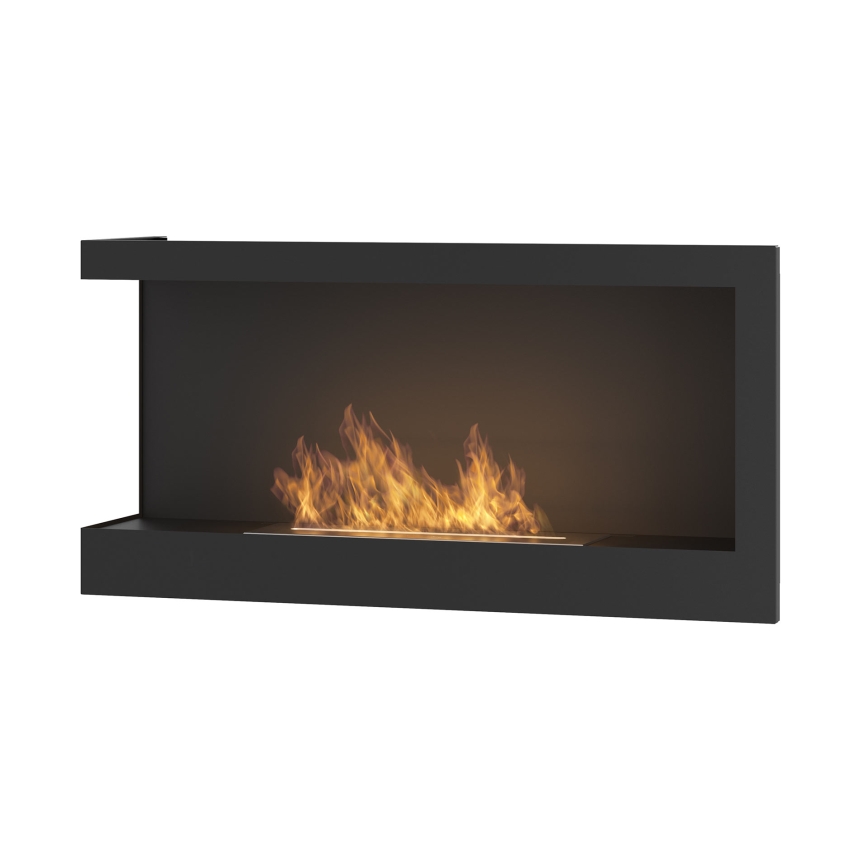 InFire - Chimenea BIO de esquina 45x90 cm 3kW negro