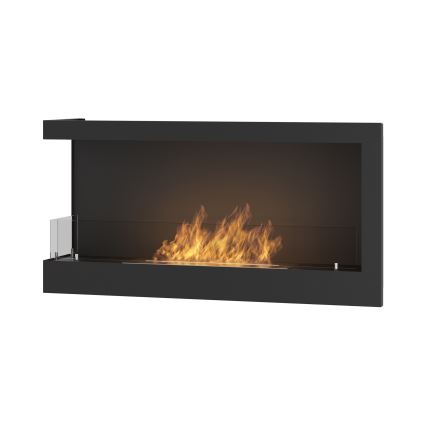 InFire - Chimenea BIO de esquina 45x90 cm 3kW negro