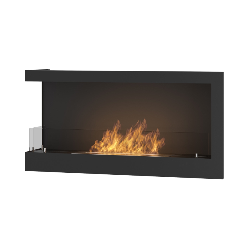 InFire - Chimenea BIO de esquina 45x90 cm 3kW negro