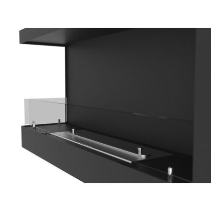 InFire - Chimenea BIO de esquina 45x90 cm 3kW negro