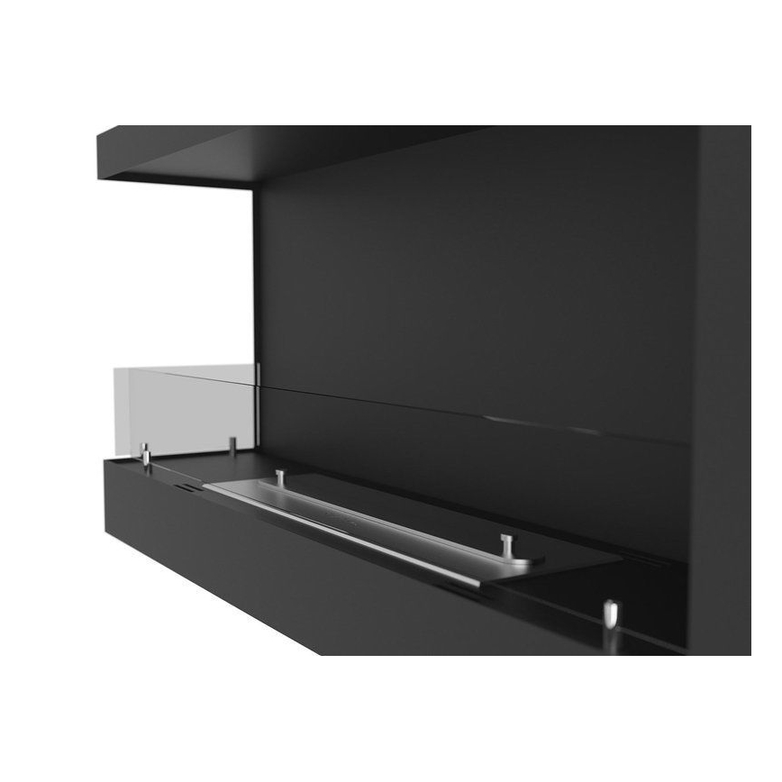InFire - Chimenea BIO de esquina 45x90 cm 3kW negro