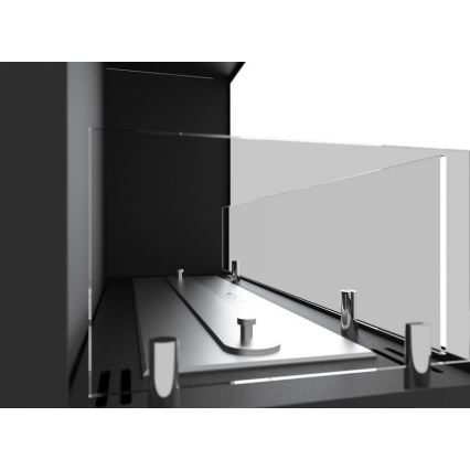 InFire - Chimenea BIO de esquina 45x90 cm 3kW negro