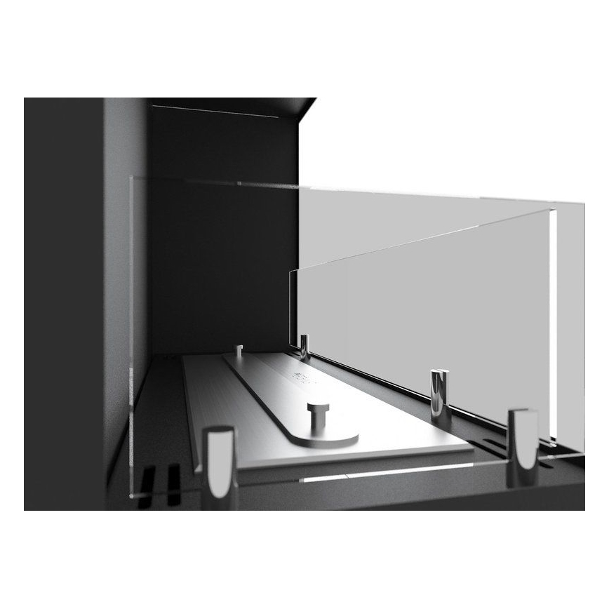 InFire - Chimenea BIO de esquina 45x90 cm 3kW negro
