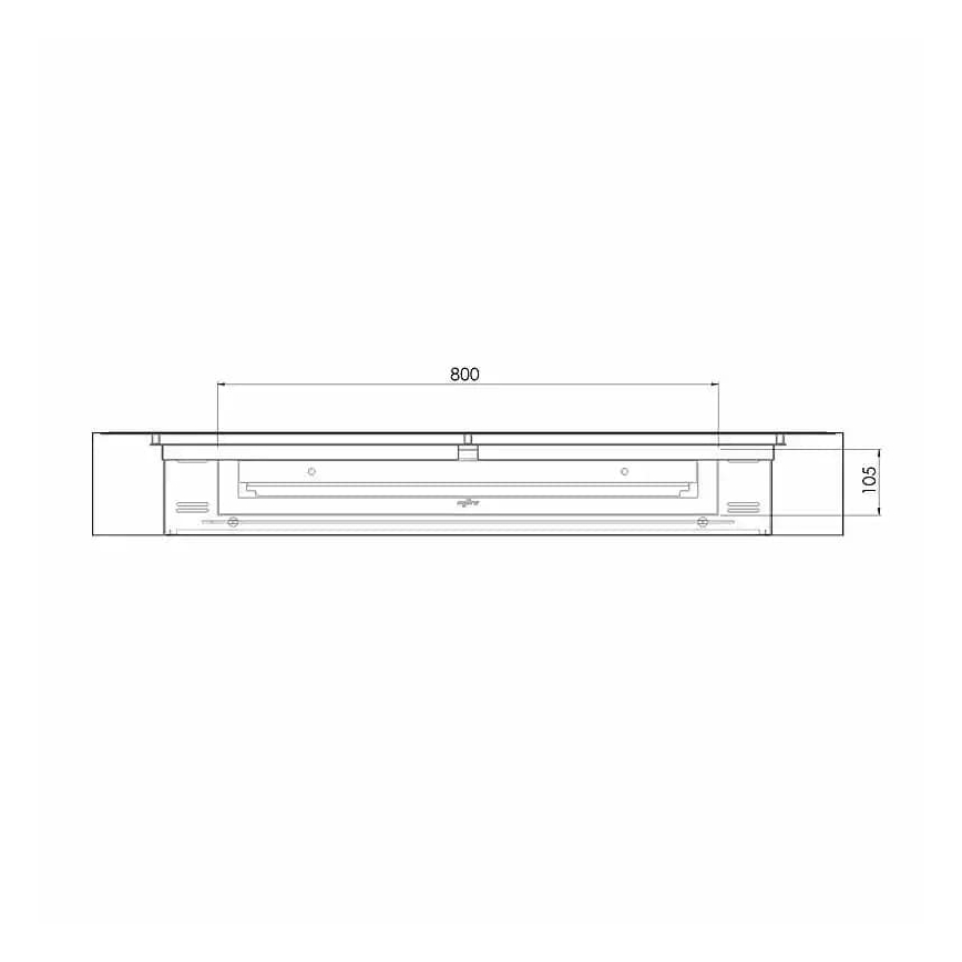 InFire - Chimenea BIO de pared 120x56 cm 3kW negra