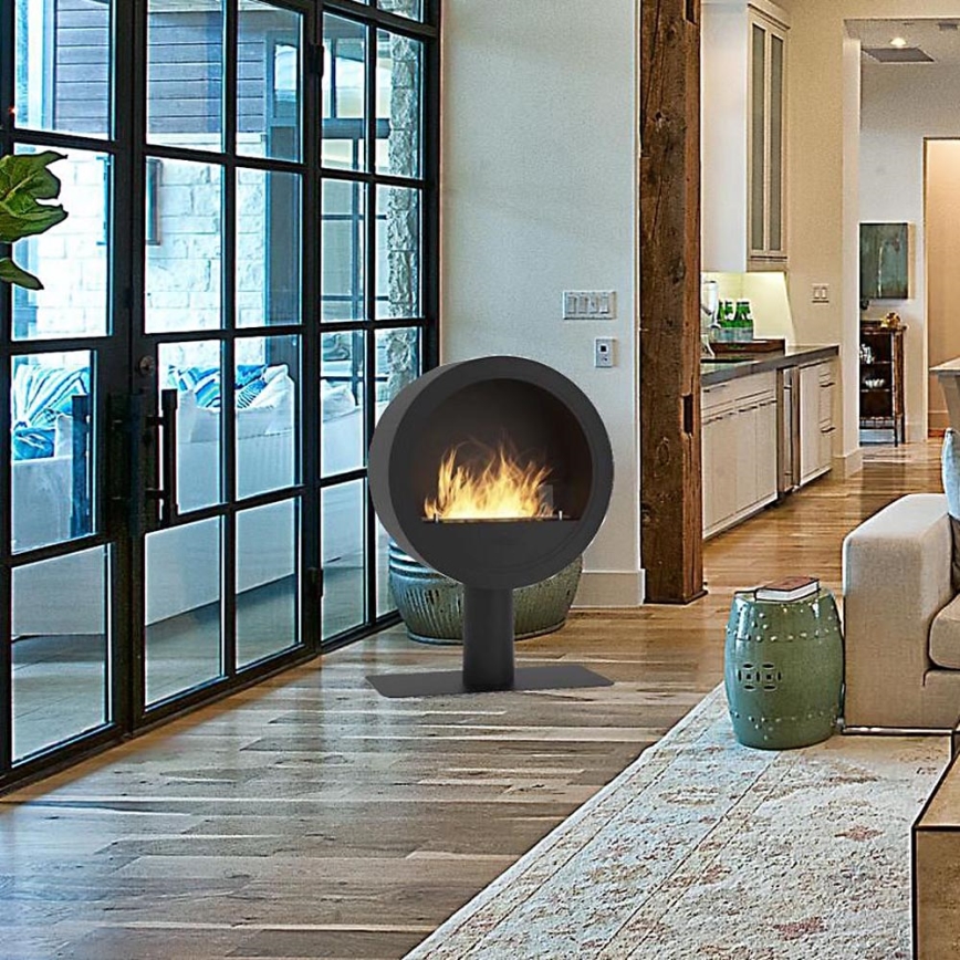 InFire - Chimenea BIO diámetro 70 cm 3kW negro