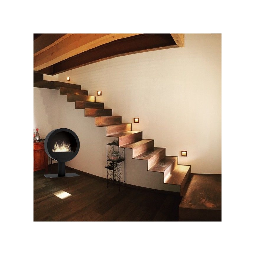 InFire - Chimenea BIO diámetro 70 cm 3kW negro
