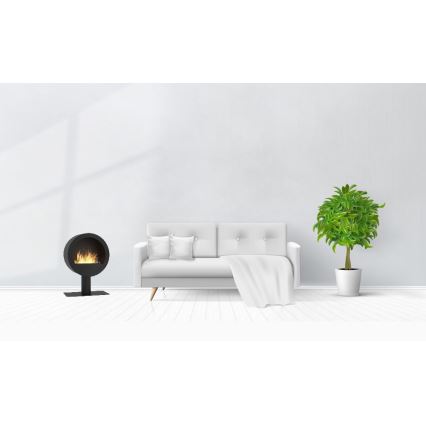 InFire - Chimenea BIO diámetro 70 cm 3kW negro