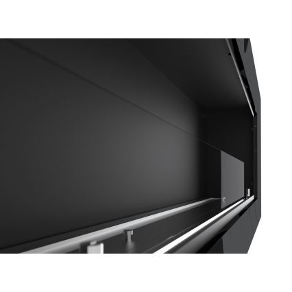 InFire - Chimenea BIO empotrable 49x120 cm 3kW negro