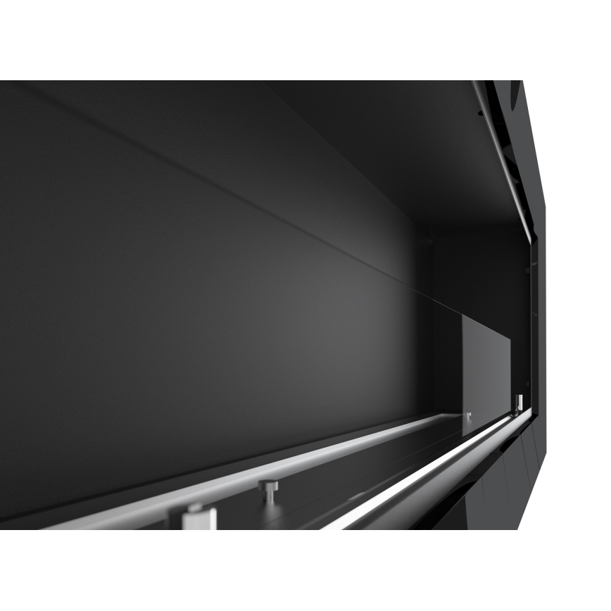 InFire - Chimenea BIO empotrable 49x120 cm 3kW negro