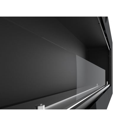 InFire - Chimenea BIO empotrable 49x120 cm 3kW negro