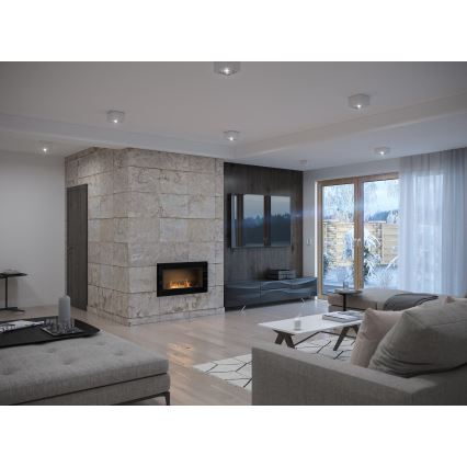 InFire - Chimenea BIO empotrable 49x90 cm 3kW negro