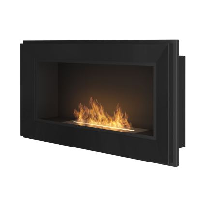 InFire - Chimenea BIO empotrable 49x90 cm 3kW negro