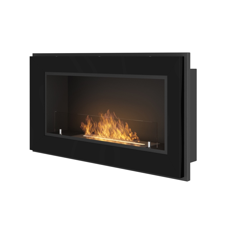 InFire - Chimenea BIO empotrable 49x90 cm 3kW negro