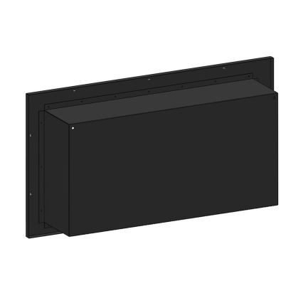 InFire - Chimenea BIO empotrable 49x90 cm 3kW negro