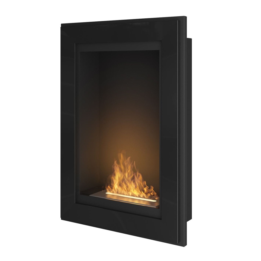 InFire - Chimenea BIO empotrable 79x55 cm 3kW negro