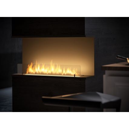 InFire - Chimenea BIO empotrada 100x50 cm 3kW negro