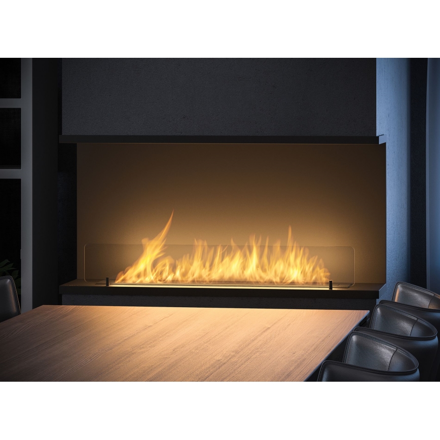 InFire - Chimenea BIO empotrada 100x50 cm 3kW negro