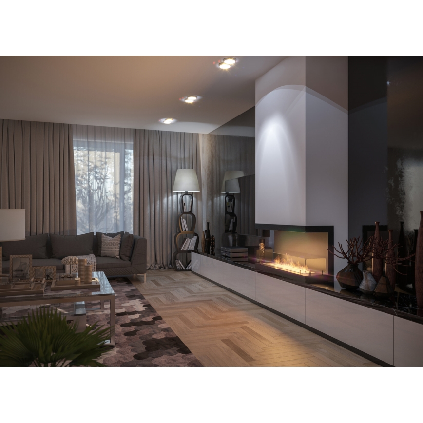 InFire - Chimenea BIO empotrada 100x50 cm 3kW negro
