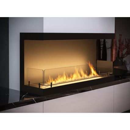 InFire - Chimenea BIO empotrada 100x50 cm 3kW negro