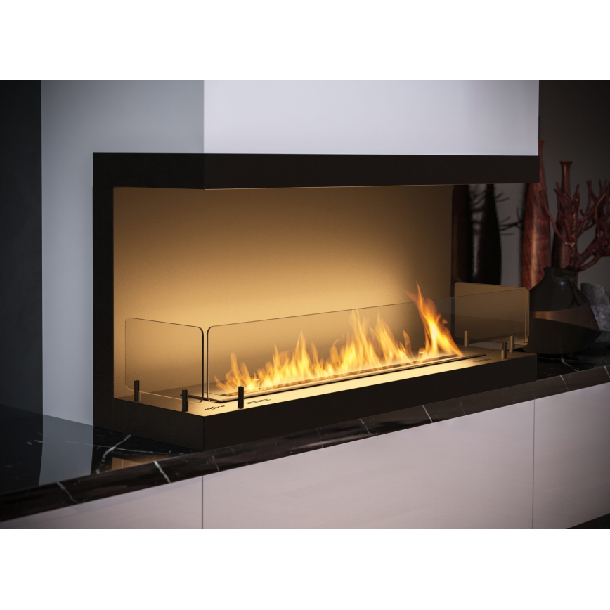InFire - Chimenea BIO empotrada 100x50 cm 3kW negro