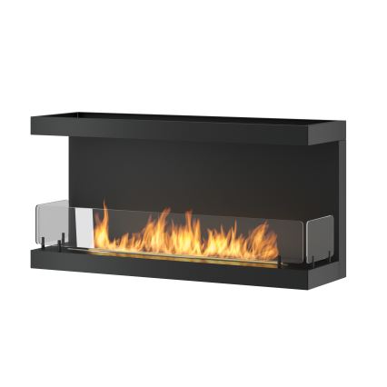 InFire - Chimenea BIO empotrada 100x50 cm 3kW negro