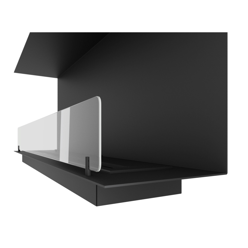 InFire - Chimenea BIO empotrada 120x45 cm 3kW negro