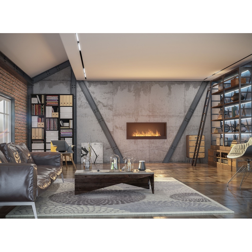 InFire - Chimenea BIO empotrada 120x50 cm 3kW negro