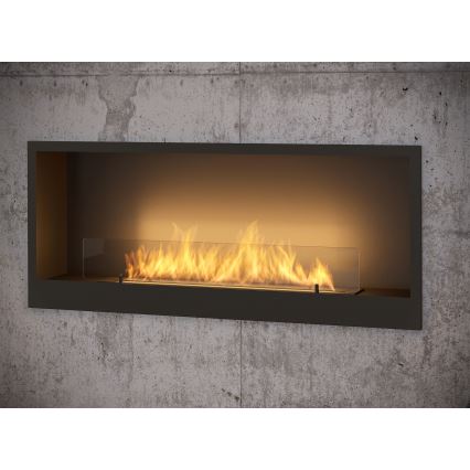InFire - Chimenea BIO empotrada 120x50 cm 3kW negro