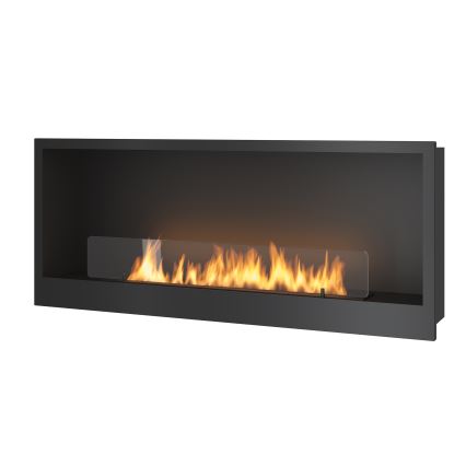 InFire - Chimenea BIO empotrada 120x50 cm 3kW negro