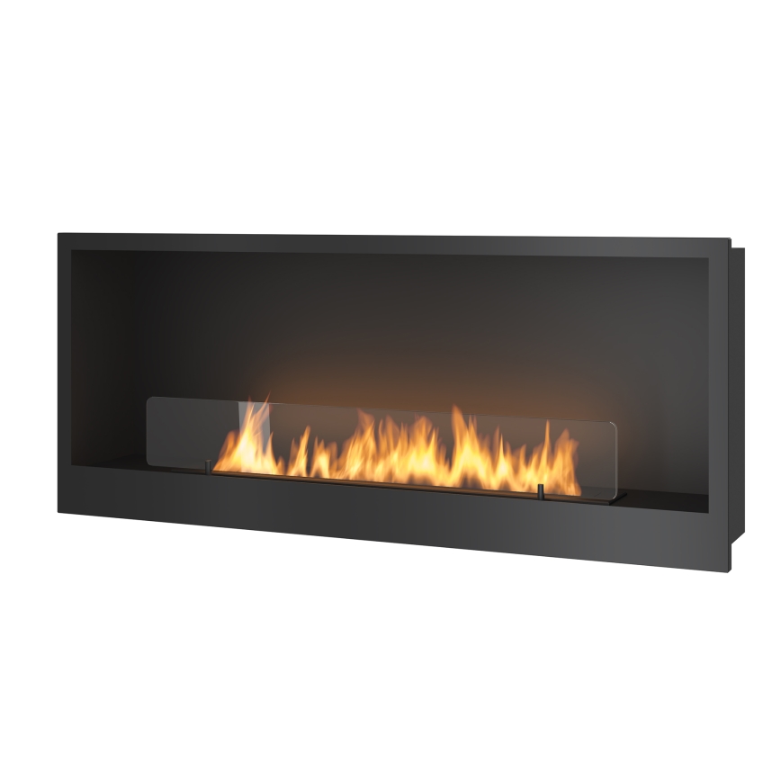 InFire - Chimenea BIO empotrada 120x50 cm 3kW negro