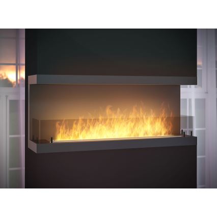 InFire - Chimenea BIO empotrada 120x50 cm 5kW negro