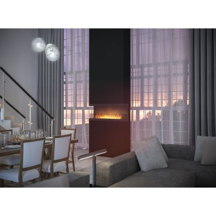InFire - Chimenea BIO empotrada 120x50 cm 5kW negro