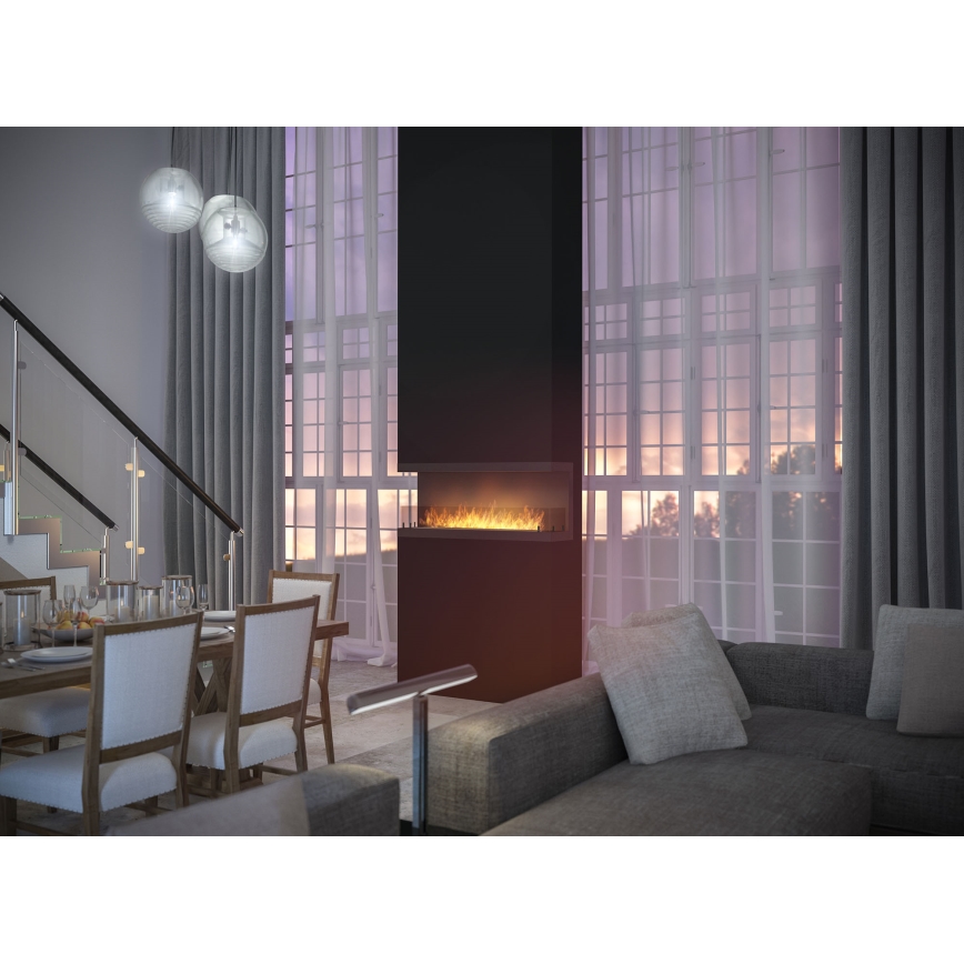 InFire - Chimenea BIO empotrada 120x50 cm 5kW negro