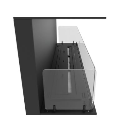 InFire - Chimenea BIO empotrada 120x50 cm 5kW negro