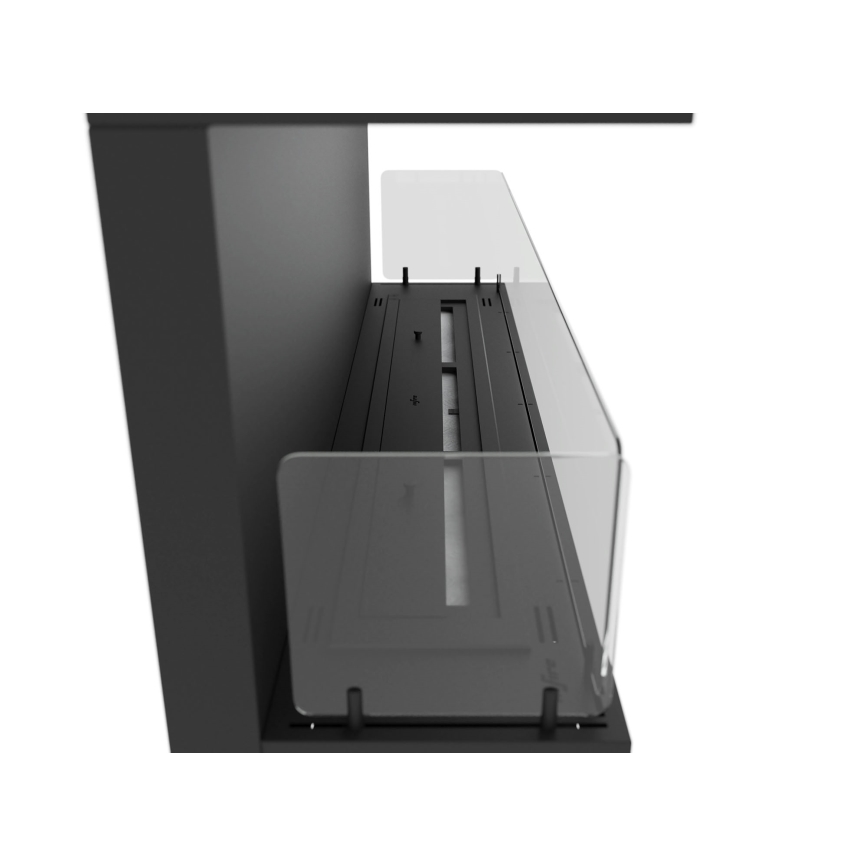 InFire - Chimenea BIO empotrada 120x50 cm 5kW negro