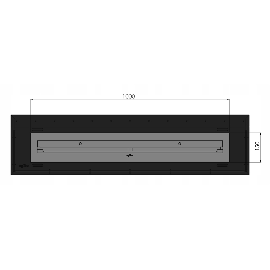 InFire - Chimenea BIO empotrada 120x50 cm 5kW negro