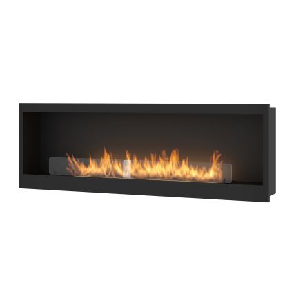 InFire - Chimenea BIO empotrada 150x50 cm 4,2kW negro